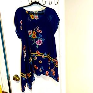 Johnny Was Georgette tunic Small but runs close to medium